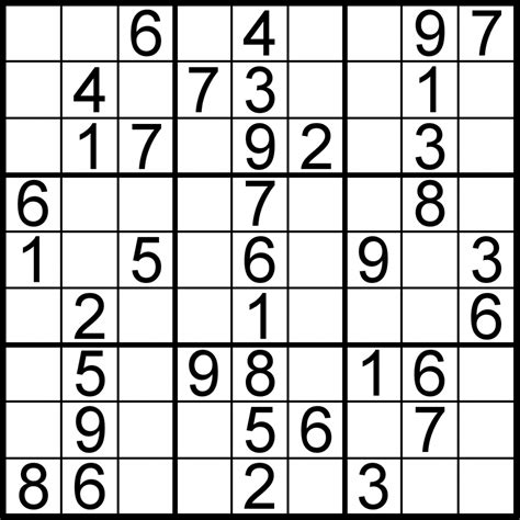 Sodoku Puzzles Printable