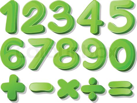 green_numbers | Stock vector | Colourbox