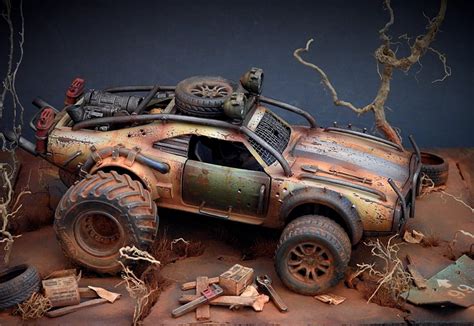 1/48 scale Mad Max inspired diorama. Vehicle made from a $7.99 die cast toy from Target ...