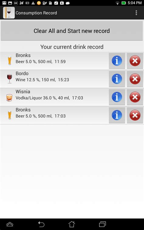 Blood Alcohol Content Calculator and Tracker - App on Amazon Appstore