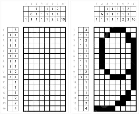 Number Nine 9 Nonogram Pixel Art, Cell, Mathematical, Logic PNG and ...