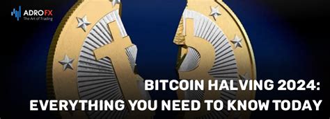 Bitcoin Halving 2024: Everything You Need to Know Today | AdroFX