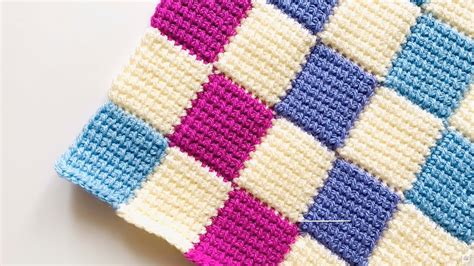 Learn Making The Crochet Entrelac Stitch - CrochetBeja