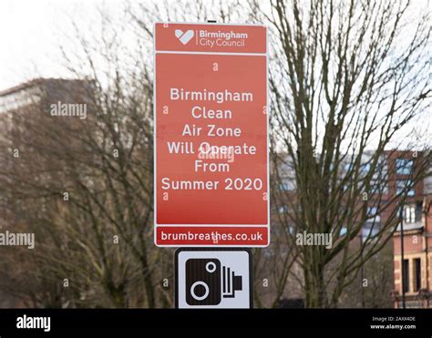 Birmingham Clean Air Zone signs installed in February 2020 before a ...