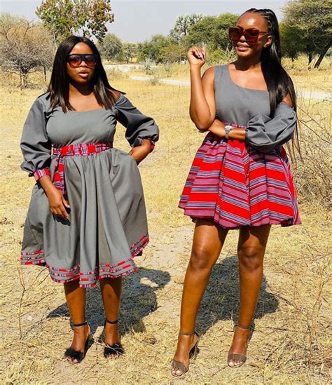 Clipkulture | Namibian Ladies In Vambo Print Mixed To Match Dresses