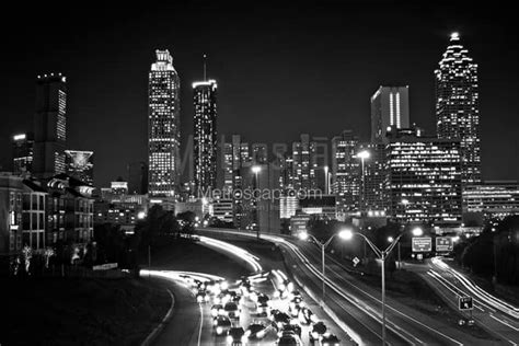 Atlanta Skyline Black and White Photos