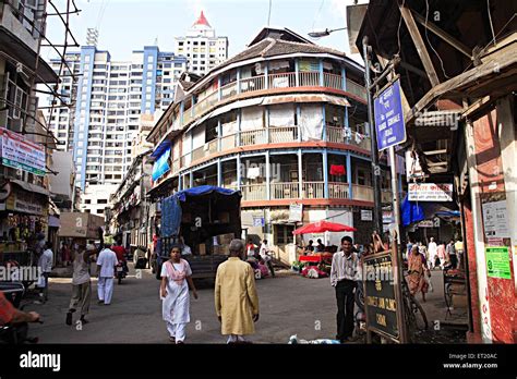 Old Kalyan building chawl mass urban housing ; Bandu Gokhale Road ; Cow ...