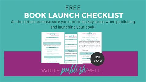 Free book publishing and launch planning checklist - WRITE | PUBLISH | SELL