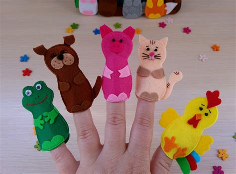 Felt Finger Puppets Farm Animals Woodland Animals Felt - Etsy