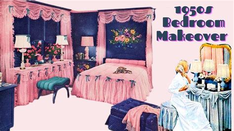 1950s Inspired Bedroom Makeover - YouTube