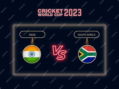 Premium Vector | India vs South Africa cricket world cup schedule Design 2023