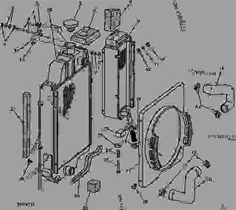 RADIATOR AND HYDRAULIC OIL COOLER [01C03] - TRACTOR John Deere 2640 ...