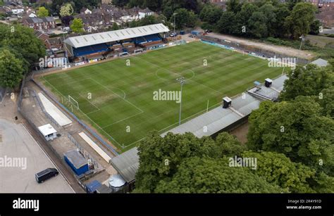 Aerial view of The Walks Stadium, home of Kings Lynn Town FC Stock Photo - Alamy