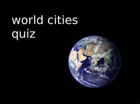 World Cities Quiz | Teaching Resources