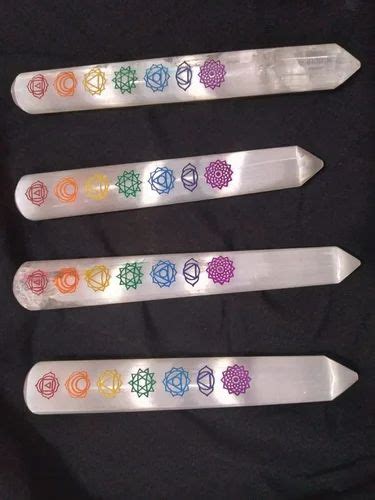 Selenite 7 chakra wand at Rs 499/piece | massage wand and towers in ...