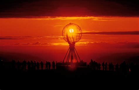 Nordkapp, Norwegen Sonnenaufgang Sonnenuntergang Zeiten