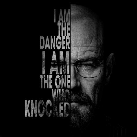 Walter White clipping mask text "I am the danger, I am the one who knocked" Beaking Bad TV ...