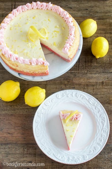 Lemon Cheesecake with Strawberry Crust - Back for Seconds