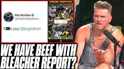 Pat McAfee Is In A Beef With Bleacher Report Gridiron - Win Big Sports