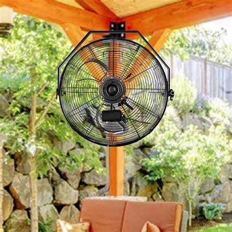 Yard Games Depot 18" Wall-Mount Industrial Fan,3 Speeds Air Circulation,For Outdoor/Indoor(2 ...