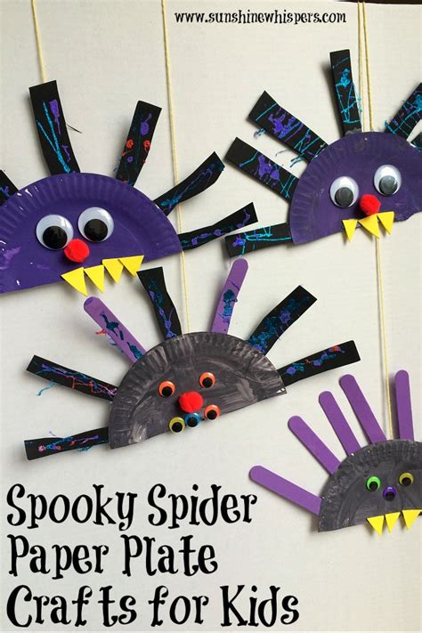 Spooky Spider Paper Plate Crafts for Kids