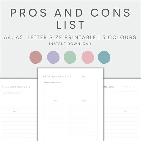 Pros And Cons List