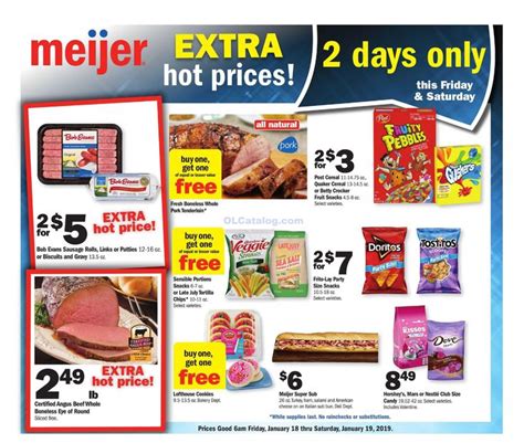 Meijer 2 Day Sale January 18 – 19, 2019. View Latest Mejer Flyer and Weekly Circular ad for ...