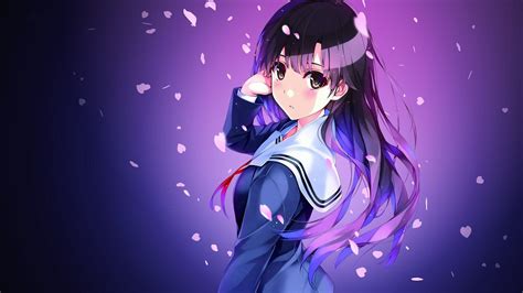 Anime Girl Purple Hair Wallpapers - Top Free Anime Girl Purple Hair Backgrounds - WallpaperAccess