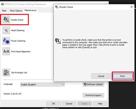 Cara Print Nozzle Check Printer Epson L3110 Manual Dan Menggunakan PC ...