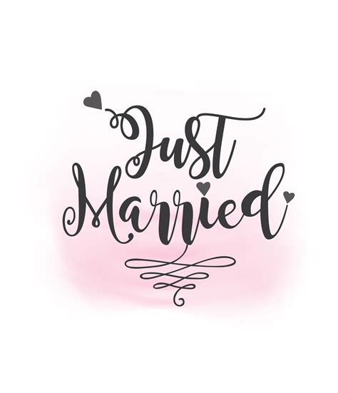 Just Married SVG clipart, wedding annuncment, Just married vector, wedding sign printable ...