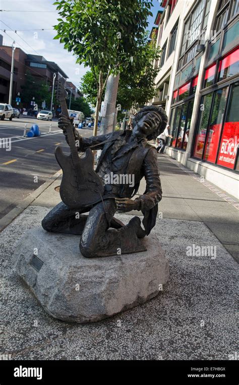 Jimi Hendrix statue, Seattle Stock Photo - Alamy