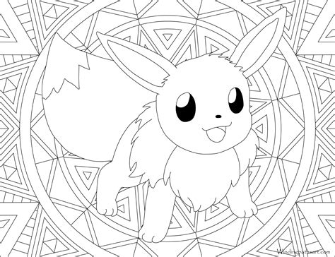 Download Eevee Coloring Page Free Printable Pages In - Pokemon Colouring Pages Eevee Evolutions ...