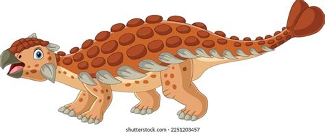 Cartoon Ankylosaurus On White Background Stock Vector (Royalty Free ...