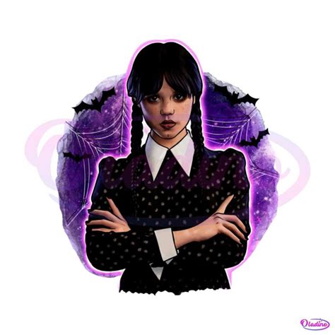 Wednesday Addams Jenna Ortega PNG Sublimation Download - Oladino