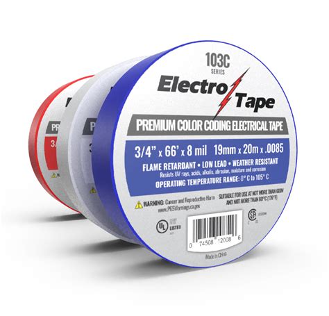 Premium Color Coding Electrical Tape - 103C Series - 7 mil - Electro Tape