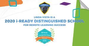 Linda Vista Is Proud to Be a 2020 i-Ready Distinguished School | Linda Vista Elementary School