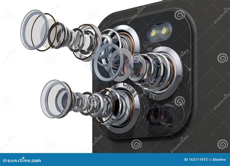 Multi-camera Smartphone. Disassembled Smartphone Cameras, Modern Lens ...