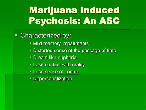 PPT - Marijuana-Induced Psychosis PowerPoint Presentation, free ...