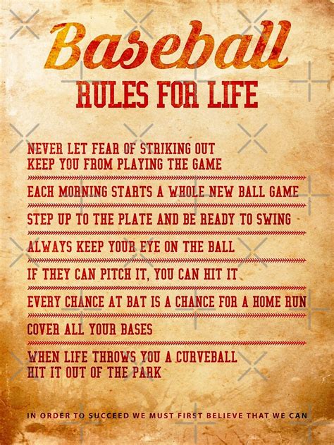 "Baseball Rules For Life Baseball Lover Baseball Player Gift Kids ...