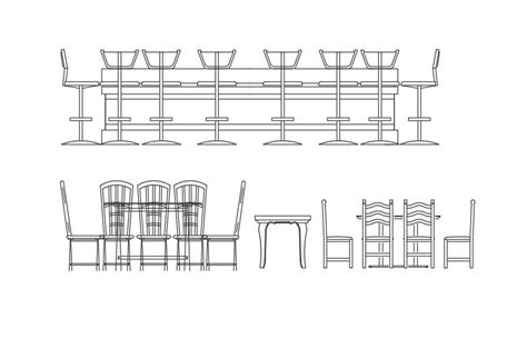 Dining Chair Cad Block