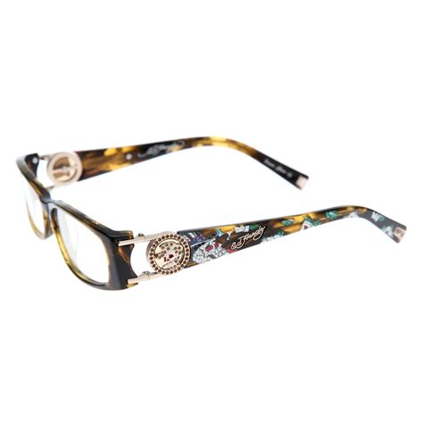 Ed Hardy EHO-718 Womens Designer Eyeglasses - Olive - Walmart.com ...