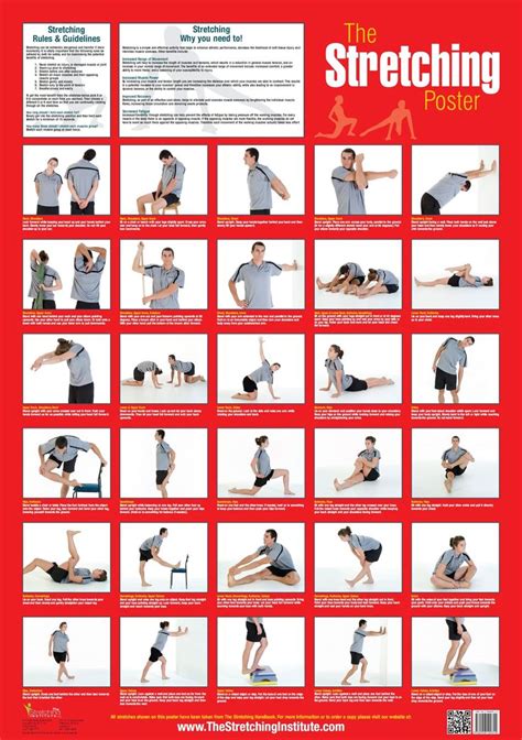 the stretching poster shows how to do stretches