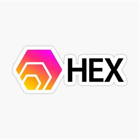 "HEX Crypto Hexagon Logo" Sticker for Sale by misdememeor | Redbubble