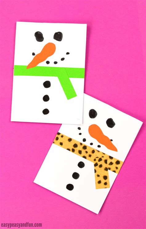 Snowman Christmas Card - Easy Peasy and Fun