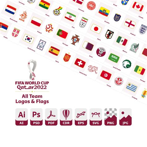 Fifa World Cup 2022 Teams Logo