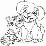 Cat And Dog Coloring Pages  Printable Coloring sketch template