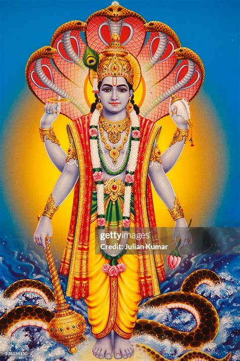 Picture Of Hindu God Vishnu High-Res Stock Photo - Getty Images