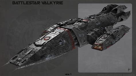 Robert Bonchune - Battlestar Valkyrie - Plan and angled views