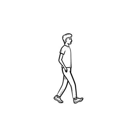 Premium Vector | Walking person hand drawn outline doodle icon ...