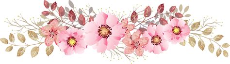 Pink watercolor floral isolated | Floral watercolor, Vector flowers, Flower png images